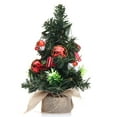 thumbnail image 3 of Mini Christmas Tree Decoration 20cm Desk Top Decorated With Balls & Baubles Ornaments Decorations, 3 of 6