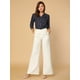 thumbnail image 3 of INSPIRE CHIC Blusa de estrellas con lunares brillantes dorados de manga larga metálica vintage para mujer Azul oscuro XL, 3 of 6