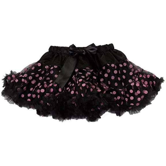 Wenchoice Black & Pink Polka Dot Tutu Girl's XL(7T-8T)