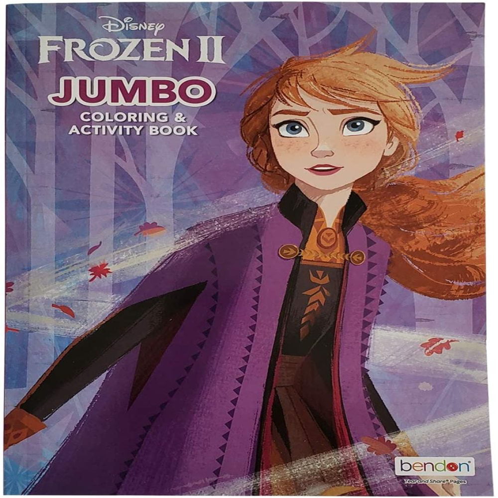 LadyRuss INC Frozen II Coloring Activity Book Super Fun Set Bundle Includes 2 Coloring Activity Books with 12 Frozen Jumbo Crayons 