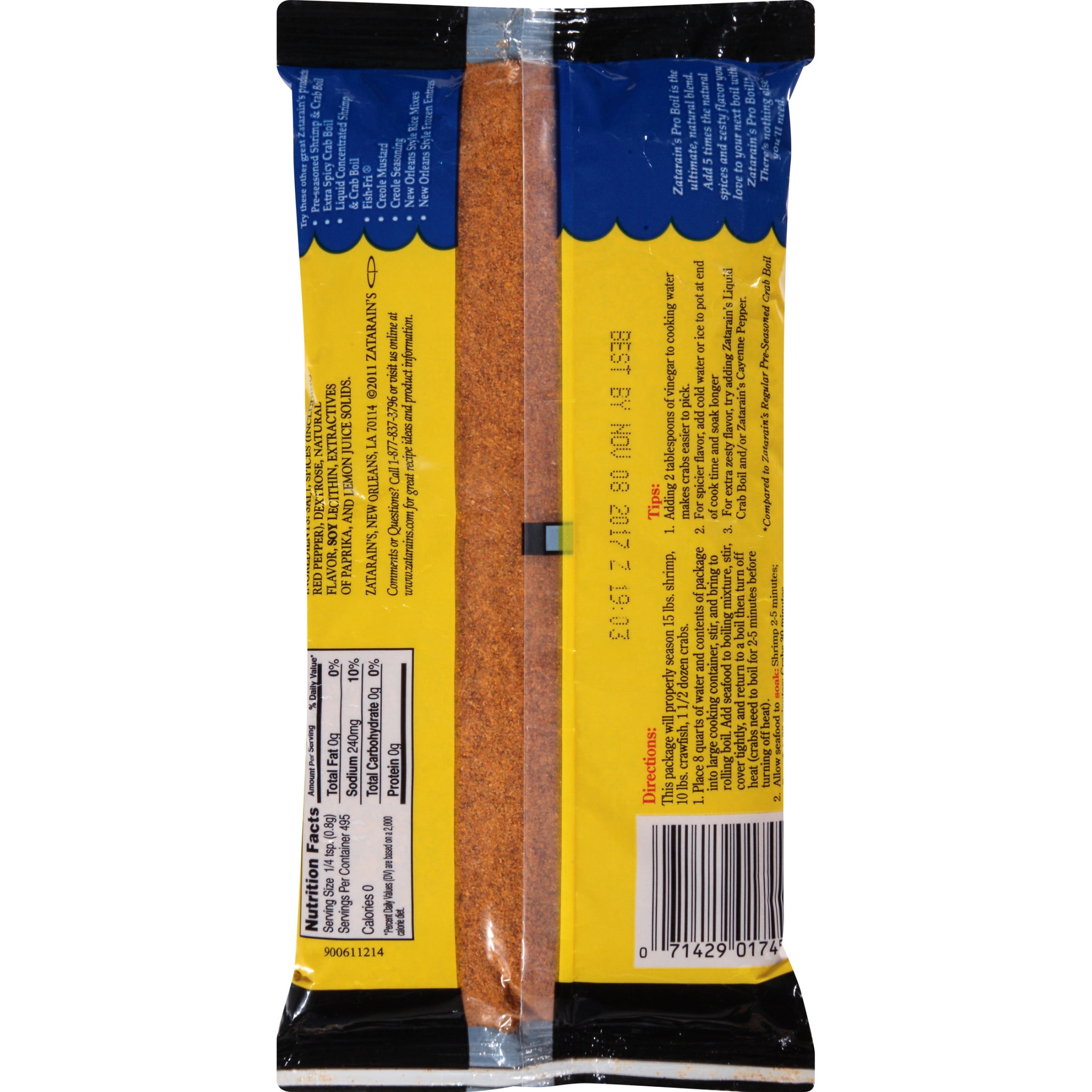 (2 pack) Zatarain's Pro Boil Poly Bag, 14.0 oz Bag