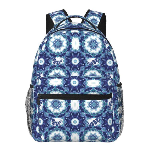Fotbe Vintage Blue Mochila Casual con Estampado para Escuela, Viajes y Actividades al Aire Libre - Duradera, Ligera y Cómoda