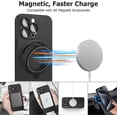 thumbnail image 2 of Magnetic for iPhone 15 Pro Case with Ring Holder Compatible with Magsafe Cover Camera Lens Protector Shockproof Soft TPU 360° Rotatable Kickstand Phone Case for iPhone 15 Pro Black, 2 of 13