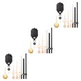 thumbnail image 2 of maskred 11 Pieces Wall Clock Movement Mechanism Replacement Tools Quartz Repair Shaft Gold 3Set, 2 of 6