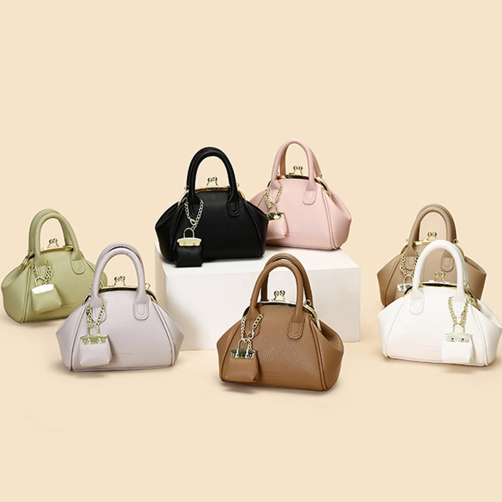 All-Matching Shoulder Bag for Woman Satchel Bag Kiss Lock Crossbody Bag Trendy Handbag Retro Messenger Bag