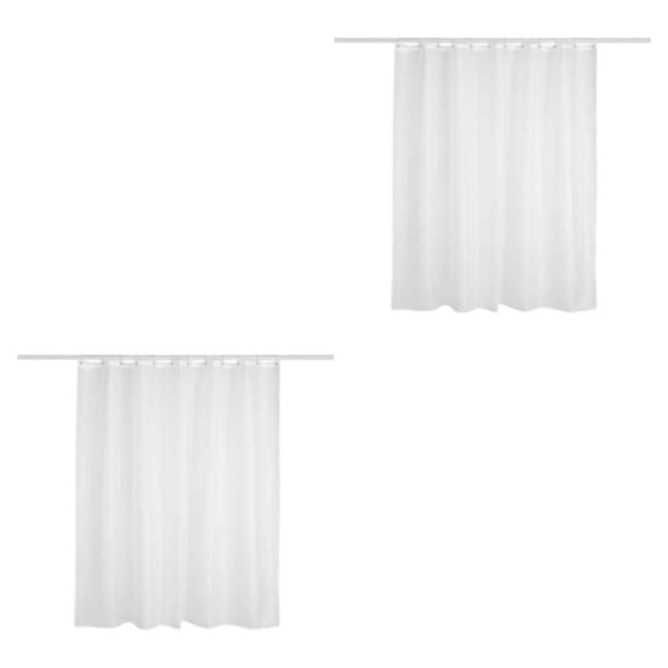 Cortina de baño impermeable Cateissary blanca 150*180cm 2Conjunto