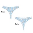 thumbnail image 3 of Balery Rabbit And Bird Tangas de Algodón para Mujer con Estampado – Ropa Interior Sexy, Transpirable, G-string-3X-Large, 3 of 6