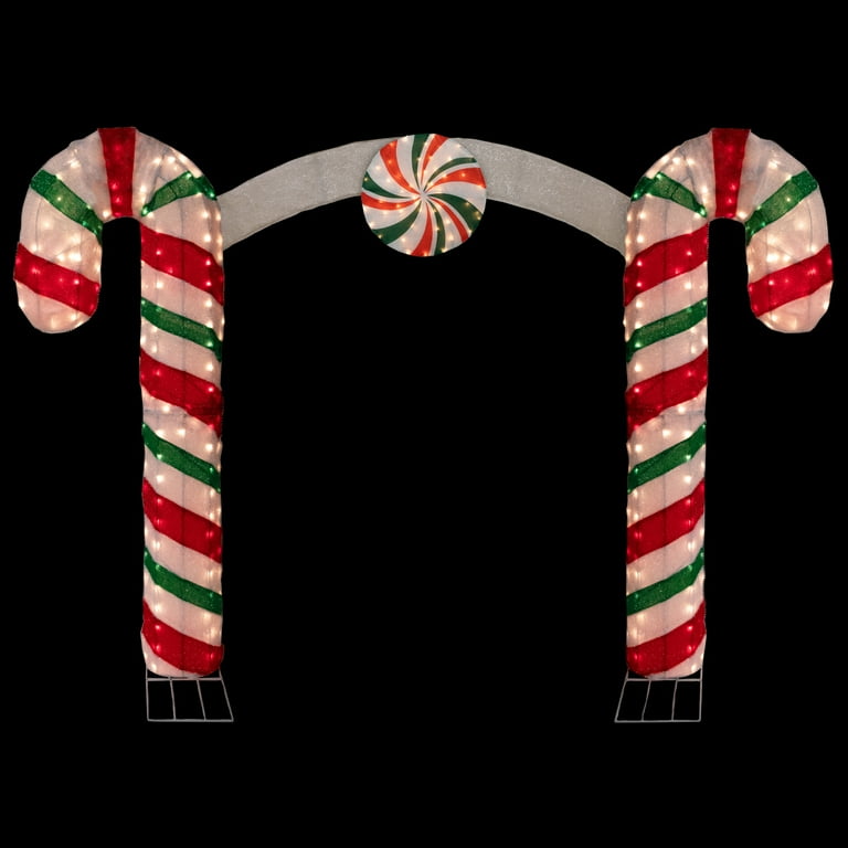 Outdoor Christmas Decorations Candy Cane Arch Shelly Lighting
