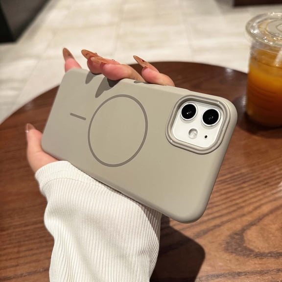 For iPhone XR Magnetic Phone Case [Compatible with MagSafe] [Drop Protection] Ultra Slim Skin Feel Shockproof Anti-Fingerprint Thin Fit Simple Hard PC Phone Case Cover,Gray