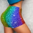 thumbnail image 4 of Naloa Glitter Rainbow Biker Shorts for Women Seamless Scrunch Short Women’s Yoga Shorts for Gym Running Sport Shorts - XX-Large, 4 of 9