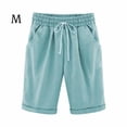 thumbnail image 1 of pitrice Short Pants Elastic Waistband Loose Shorts Woman Summer Outfits, Light Green, M, 1 of 5