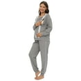 thumbnail image 6 of Xmarks Women Maternity Nursing Pajama Sets Pregnant Lounge Sleepwear Breastfeeding PJs Gray XL, 6 of 9