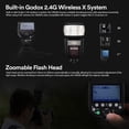 thumbnail image 5 of Godox V860III TTL Flash for Nikon Cameras, 2.4G Wireless, HSS 1/8000s, 2600mAh Li-ion Battery, 480 Flashes, 1.5s Recycle, LED Modeling Lamp, 5 of 8