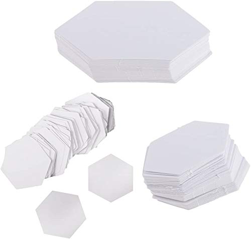 Hole: 3mm BENECREAT 6Pcs Hexagon Quilting Template Transparent Pressure Plate with 6 Mixed Size 