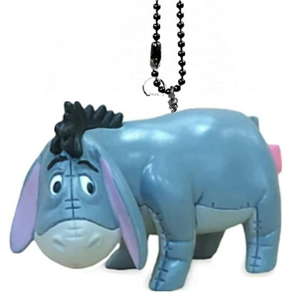 Eeyore Donkey Pvc Keychain Dangler Figure Figurine Winnie Pooh 4" Charm New