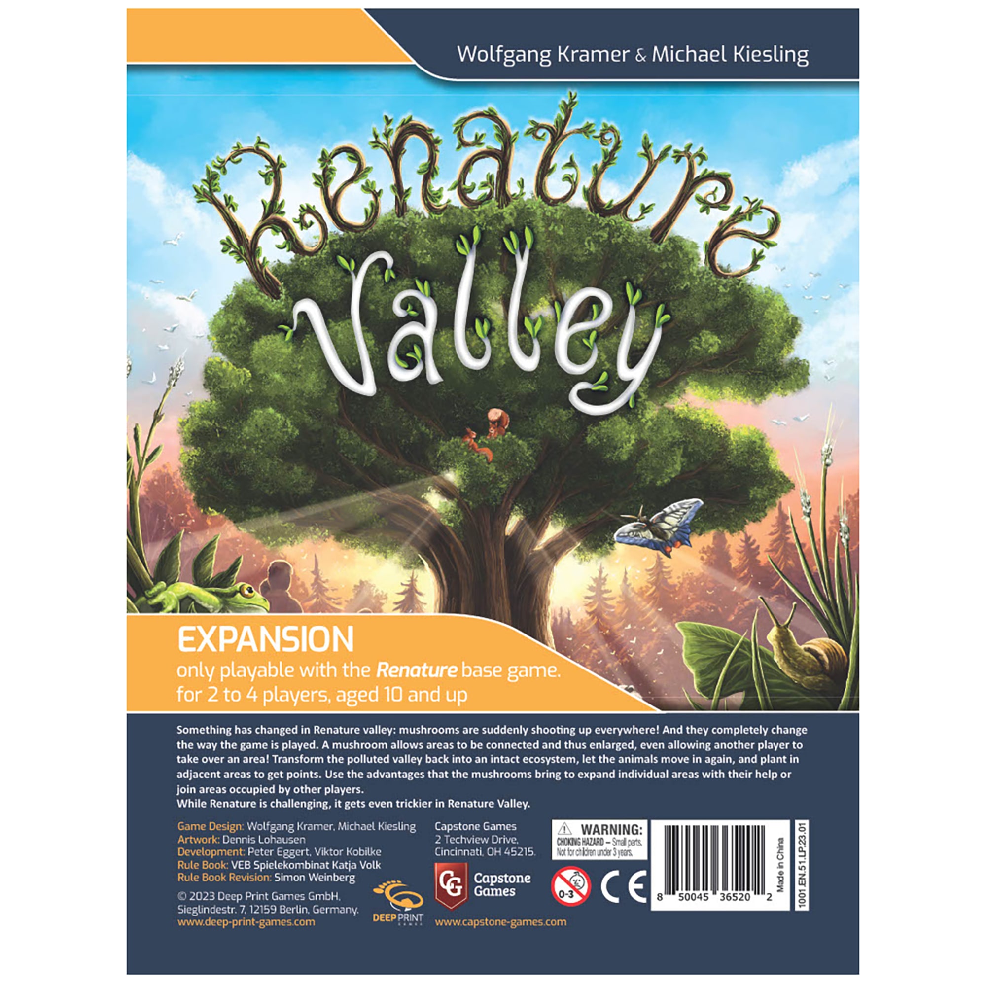 Capstone Games: Renature Valley - Expansion Strategy Board Game, Transform An Ecosystem, Ages 12+