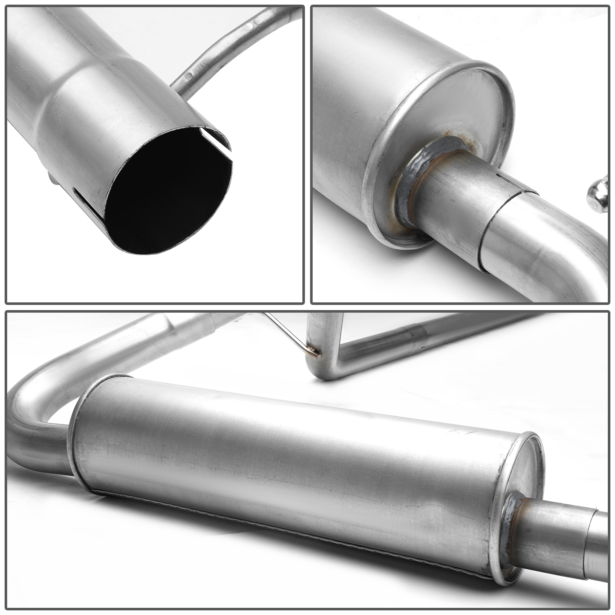 DNA Motoring CBE-JW074D-38L For 2007 to 2011 Jeep Wrangler Unlimited JK 4-Door 3.8L 2.5" Muffler Catback Exhaust System 08 09 10