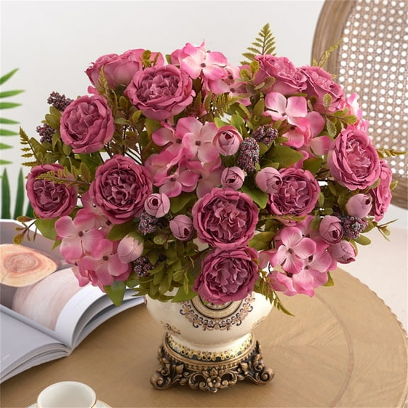 Yonrjhukm Artificial Flowers for Home and Wedding Decoration, Realistic Imitation Flower, Perfect for Vase Arrangement, Party, Office, Garden, and Centerpieces