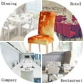 thumbnail image 6 of Maple Chair Covers Removable Set of 4 Vintage Dining Chair Slipcovers Yellow Autumn Fall Leaves Brown Decorative Seat Slipcovers for Dining Room, 6 of 6