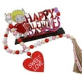 thumbnail image 5 of Baywell Valentine's Day Wood Bead Garland with Tassel Rustic Farmhouse Wooden Bead with Jute Rope Wood Beads Tiered Tray Decor, 5 of 5