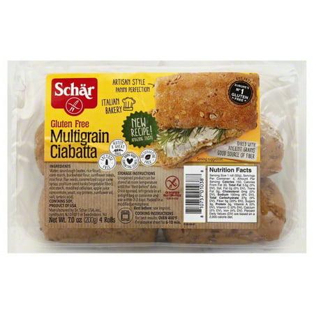 Schar Multigrain Ciabatta Rolls, 7 Oz (Best Multigrain Bread In Stores)