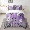 thumbnail image 2 of jejeloiu Kawaii Daisy Flower 7-Piece Twin Bedding Sets,Rustic Farmhouse Cabin Bedding Comforter Set,Purple White Gray Sheet Sets For Men Women,Ultra Soft Home Decor Reversible, 2 of 8