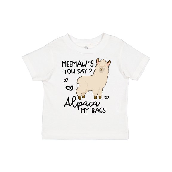 Inktastic Meemaw's You Say Alpaca My Bags Boys or Girls Toddler T-Shirt