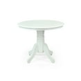 thumbnail image 6 of Wooden 3 Piece Dining Table Set, 2 Classic Style Solid Wood Ronda Upholstered Chairs w Rolf Round Dining Table, Kitchen Set for two, Living Room Set, White Color, 6 of 7