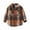 Brown, variant on Edvintorg 2-7Y Fashion Fall Children Girl Boy Warm Coat Plaid Long Sleeve Pocket Button Turn-Down Collar Flannel Shirts Coat Jacket Tops Winter Kids Outwear