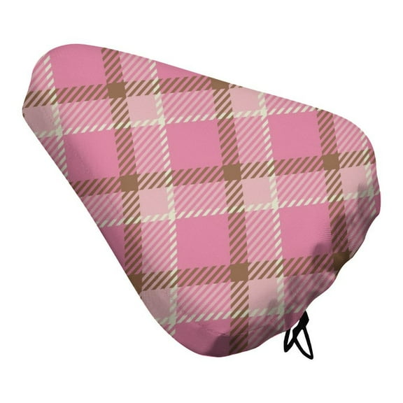 UK Plaid Fabric Patterns Bike Seat Cover Waterproof and Dustproof Adjustable Soft Saddle Cushion Covers