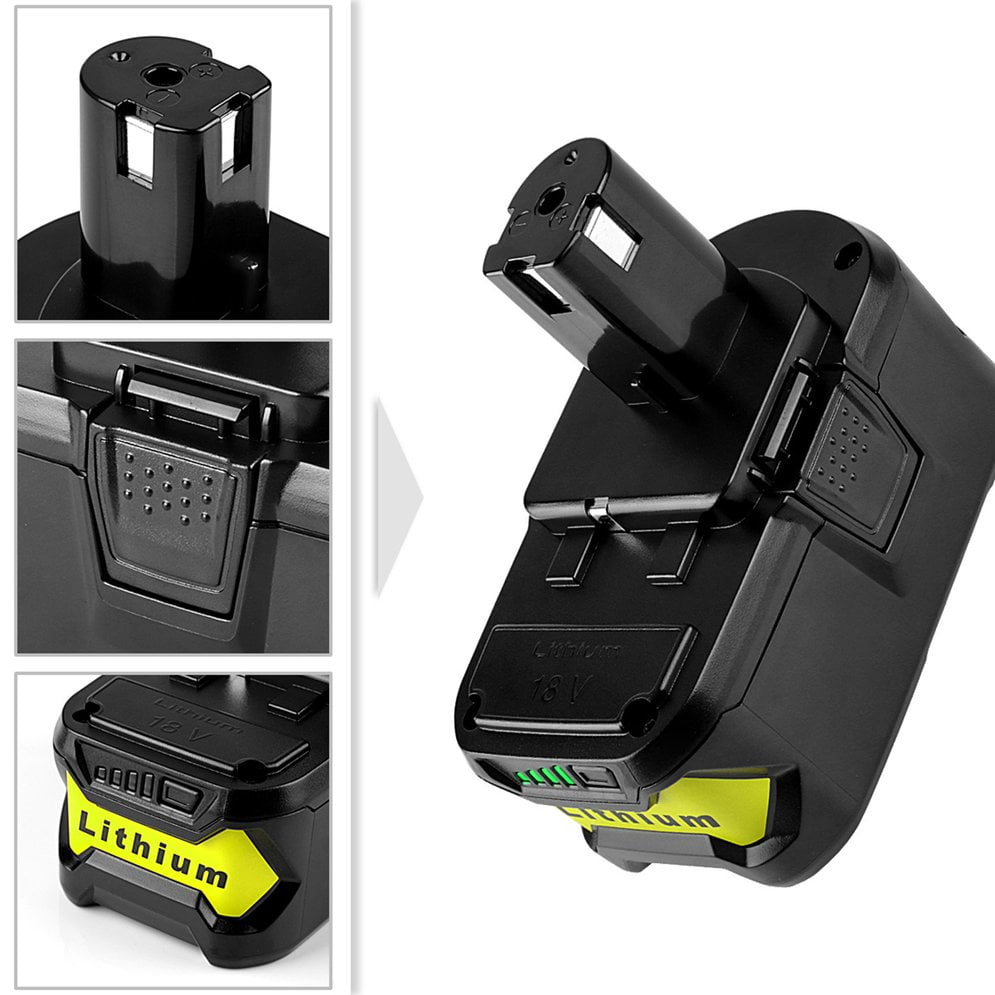 Plus High Capacity Battery Lithium-Ion Details about   6.0AH For RYOBI P108 18V 18 Volt One 