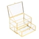 thumbnail image 4 of Joyero de cristal, caja decorativa transparente, caja de baratija para regalo de cumpleaños, organizador, caja de almacenamiento de cosméticos para, 4 of 9