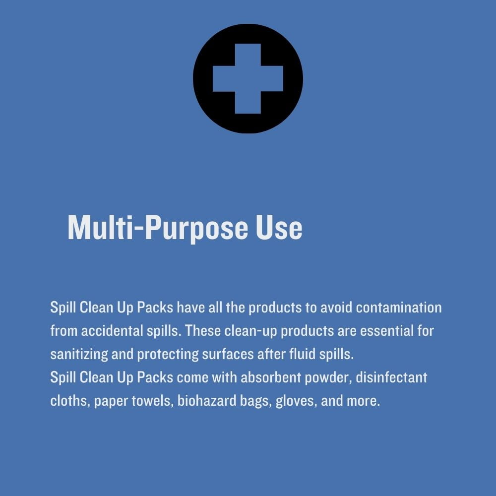 Pac-Kit First Aid Body Fluid Spills Clean Up Pack For Removal & Cleaning 4 Boxes