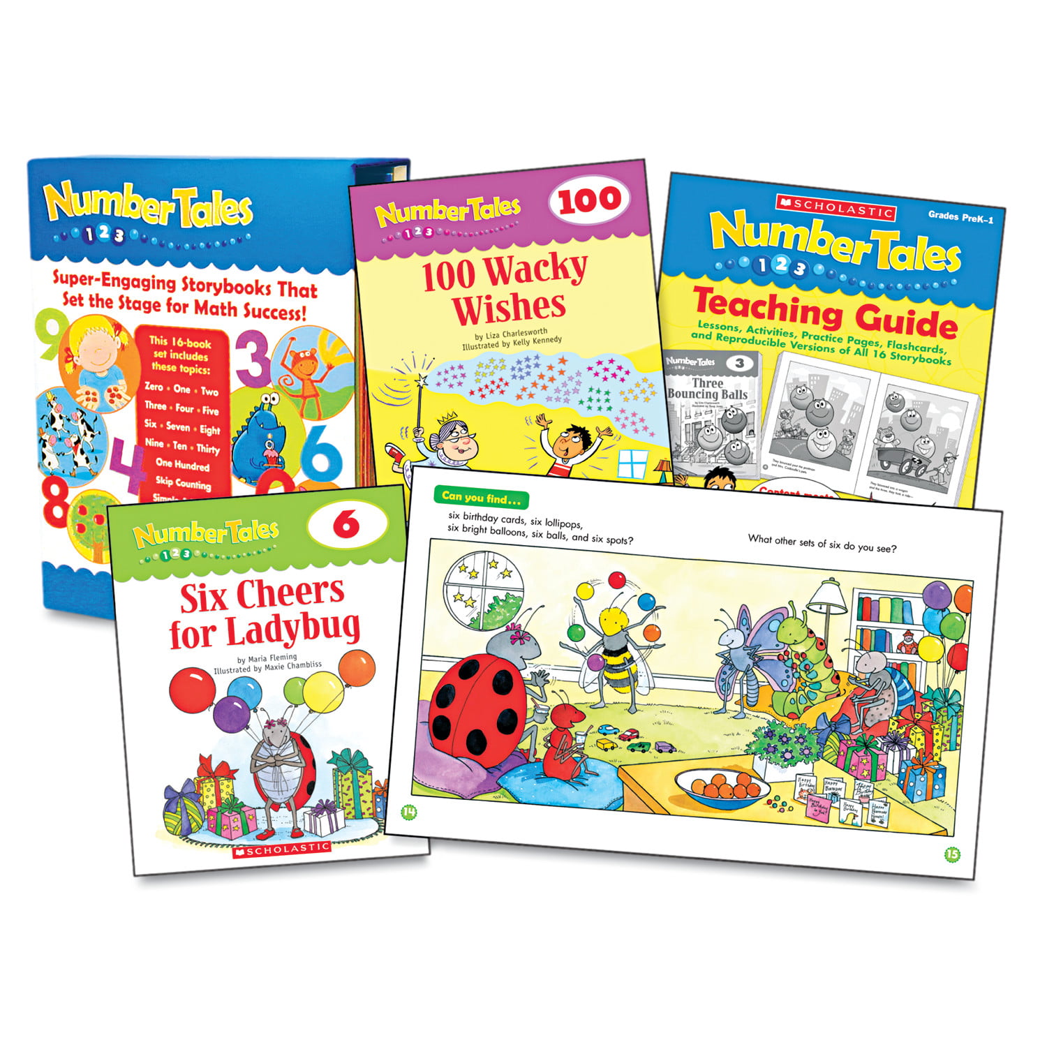 Scholastic Number Tales, 16 books/16 pages and Teaching Guide