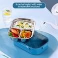 thumbnail image 5 of KCEHTA Stainless Steel Lunch Box Office Worker Student Lunch Box Sealed Lunch Box with Soup Bowl 3 Compartment Insulated lunch box, 5 of 7