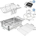 thumbnail image 2 of 16" Roasting Pan with Rack, 7 PCS    Stainless Steel Roaster Lasagna Pan with Cooling Flat & V-shaped Baking Rack, Grilling Chicken Holder, Meat Shredding Claws, Dishwasher & Oven Safe, 2 of 7