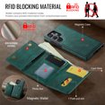 thumbnail image 4 of Dteck Magnetic for Samsung Galaxy S25 Ultra Case with Detachable Wallet, RFID Blocking Card Holder PU Leather Flip Stand Shockproof 2 In 1 Phone Case for S25 Ultra,Green, 4 of 6