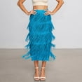 thumbnail image 2 of Daolelai Women's Fashionable and Elegant Tassel Comfortable Slim-Fit Versatile Skirt, 2 of 6