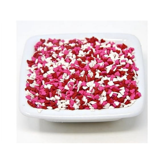 Oasis Supply Valentine's Hearts Sprinkle Quins, 3.7-Ounce, Red, White and Pink
