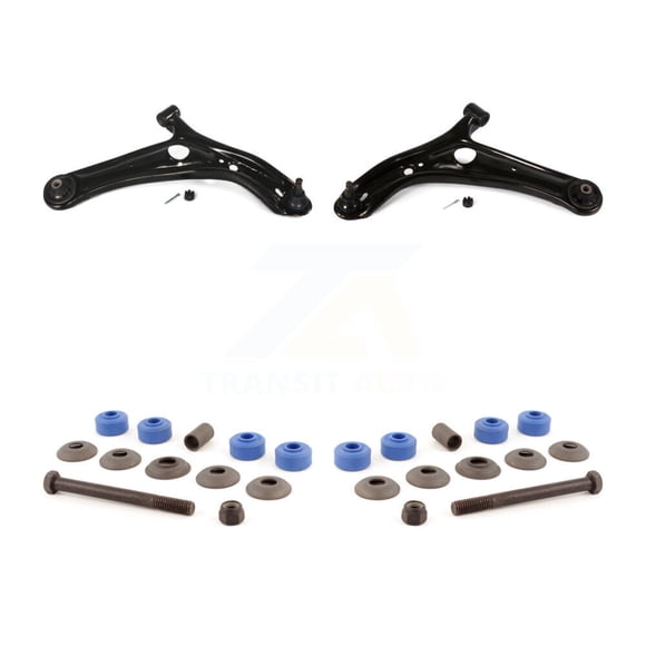 TOR Front Suspension Control Arm and Ball Joint Assembly Stabilizer Bar Link Kit for Car Toyota Echo - Left Right Side (Driver Passenger) KTR-100199