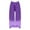 Purple, variant on Coerni Teen Girls Cargo Denim Pants Multi Buttons 2 Pockets Elastic High Waist Jeans Baggy Wide Leg Straight Casual Pants
