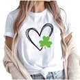 thumbnail image 1 of Camiseta de Manga Corta de Cuello Redondo Impresa de Primavera Superior de las Mujeres, Mezcla Ligera de Poliéster para Uso Diario Y de Fiesta Casual, 1 of 1