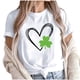 thumbnail image 1 of Camiseta de Manga Corta de Cuello Redondo Impresa de Primavera Superior de las Mujeres, Mezcla Ligera de Poliéster para Uso Diario Y de Fiesta Casual, 1 of 9
