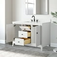 thumbnail image 2 of Vanity Art 48" Bathroom Vanity with Sink and Engineered Marble Top, Freestanding Storage Cabinet with 2 Drawers, 2 Shelves and 1 Flip Down Tray, 2 of 8