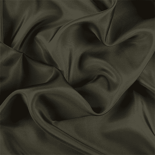 Moss Green Silk Habotai, Fabric By the Yard
