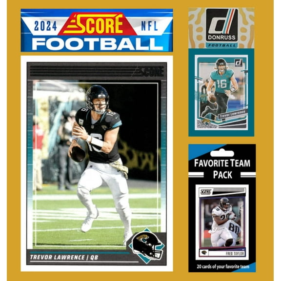2024 SCORE Jaguars Team Set Gift Pack 2023 Donruss 20 Pack Trevor Lawrence