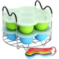 thumbnail image 1 of Accessoires pour Autocuiseur avec Moules à Bouchées d'Œufs en Silicone et Grille Vapeur avec Poignées Résistantes à la Chaleur Compatibles avec Accessoires Instant Pot, 1 of 5