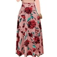 thumbnail image 2 of PENGXIANG Été Fleur Point Imprimer Couleur Correspondant à Manches Longues Taille Haute Femmes Maxi Robe, 2 of 14