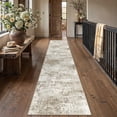 thumbnail image 3 of BERTHMEER 3'x12' Runner Rugs for Hallway Kitchen Entryway Entrance Dorm Laundry Bedroom Living Room Abstract Modern Contemporary Washable Non Slip Runner Rugs, Beige, 3 of 6