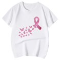thumbnail image 4 of Rggeeun Baby Girls Blouse Cute Glitter Butterfly & Tie Pattern Short Sleeve Crew Neck Smooth Lightweight for Summer Party Night Elegant Tops,White,5-6 Years, 4 of 4